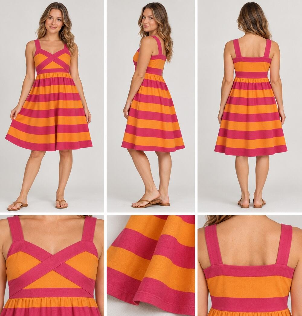 Trina Turk Pink and Orange Dress